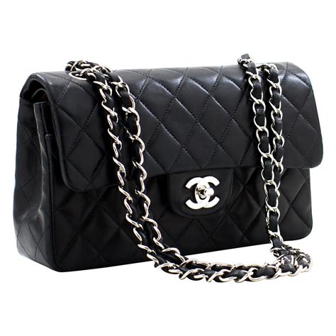 chanel black bag inside|black chanel bag with black chain.